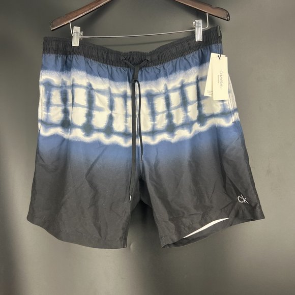 Calvin Klein Black and Blue Swim Trunks - Picture 5 of 10